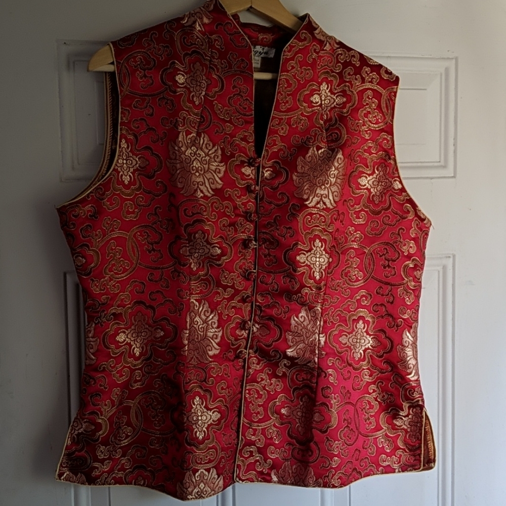 Silk asian blouse